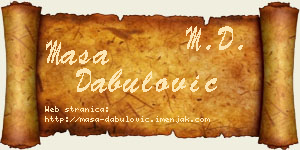 Maša Dabulović vizit kartica